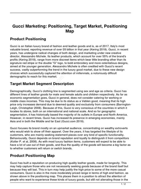 Gucci Marketing: Positioning, Target Market, 